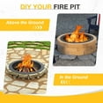thumbnail image 2 of Aoodor 36" Metal Fire Pit Ring for Wood Burning, Portable Outdoor Firepit, 2 of 7