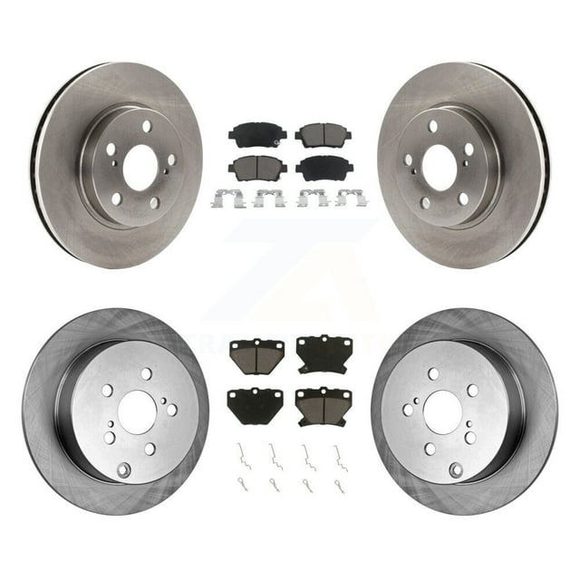 CMX Front Rear Disc Brake Rotors and Ceramic Pads Kit for Car 2000 Toyota Celica GT K8C-100722