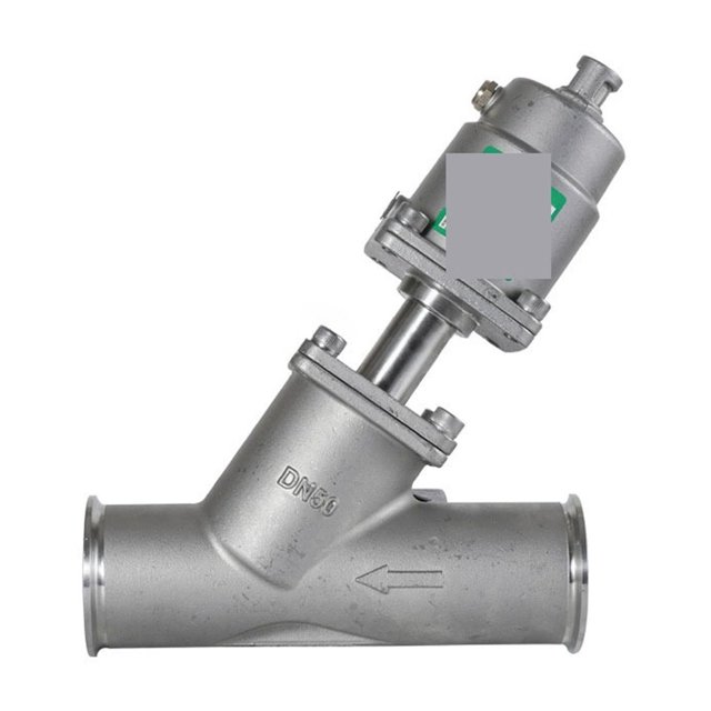 Quick Installation Type Pneumatic Angle Seat Valve Tri-Clamp 304 Stainless Steel Y Type High Temperature Steam Shut-Off Valve ,Easy to Install