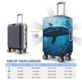 thumbnail image 4 of Yiaed Ocean Dolphin Fish School Print Travel Luggage Cover Suitcase Protector Fits 18-32 Inch Luggage Wheel Covers Patterned Elastic Luggage Anti-scratch（No luggage）-Medium, 4 of 5