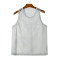 thumbnail image 6 of Ynynloco Tank Tops Men See Through Hollow Out Crochet Sleeveless Crew Neck Vest Casual Fishnet Sexy Breathable Beach Muscle Tanks, 6 of 8