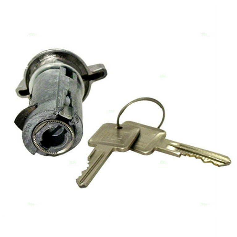 Brock Replacement Coded Chrome Ignition Lock Cylinder with Set of 