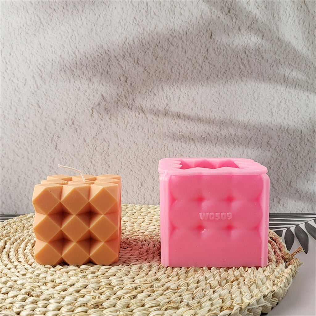 Candle Molds Cube Silicones Mould Ornament Molds Casting Mould Epoxy Resin Molds Craft Supplies for Home Decorations