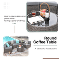 thumbnail image 4 of JOIVI 7-Piece Outdoor Patio Furniture Set, Sectional Half-Moon Sofa, Coffee Table, 4 Pillows, Grey Cushion, with Waterproof Cover, for Garden, Backyard, Porch, Sunroom or Pool, 4 of 7
