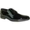 VANGELO Men Dress Shoe TUX-2 Oxford Formal Tuxedo for Prom & Wedding Shoe Black Patent 14W