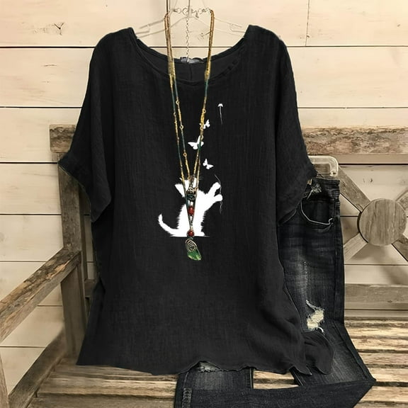 LiMoi Womens Tops Short Sleeve Sweater Shirts for Women Vintage Womens T Shirts Graphic Tees Oversized Tshirts My Items Ordered