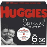 Huggies Special Delivery Hypoallergenic Baby Diapers, Fragrance Free, Size 6, 66 Ct