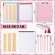 thumbnail image 5 of Refillable Notepad Ballpoint Pen Set,5Dividers with 10 Storage Pockets Clipboard Binder Crystal Diamond Pen for School B, 5 of 5