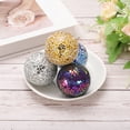 thumbnail image 3 of Uxcell 3Pcs Decorative Glass Balls 2.36 Inch Orbs Centerpiece Balls Mosaic Glass Ball Sphere for Decor Bowls Vases Dining Table Party, Silver Black, 3 of 5