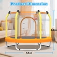 thumbnail image 5 of 55'' Toddler Trampoline for Kids, SEGMART Kids Trampoline with Enclosure Net and Balls, Indoor Outdoor Mini Small Trampoline Birthday Gifts for Boys and Girls Age 3 Months and up, 5 of 10