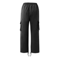 thumbnail image 6 of JoveMarine Mens Cargo Pants, Casual Loose Fit Straight Leg Multi Pocket, Everyday Utility Pants for Men,Black L, 6 of 8