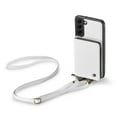 thumbnail image 2 of ELEHOLD Crossbody Wallet Phone Case for Samsung Galaxy S22, Zipper Pocket Card Holders Detachable Crossbody Strap Lanyard RFID Blocking Soft Leather Protective Case,White, 2 of 8