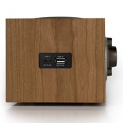 Tivoli Audio Model Three AM/FM Bluetooth Clock Radio with USB Charging Ports (Metallic Taupe/Cherry)