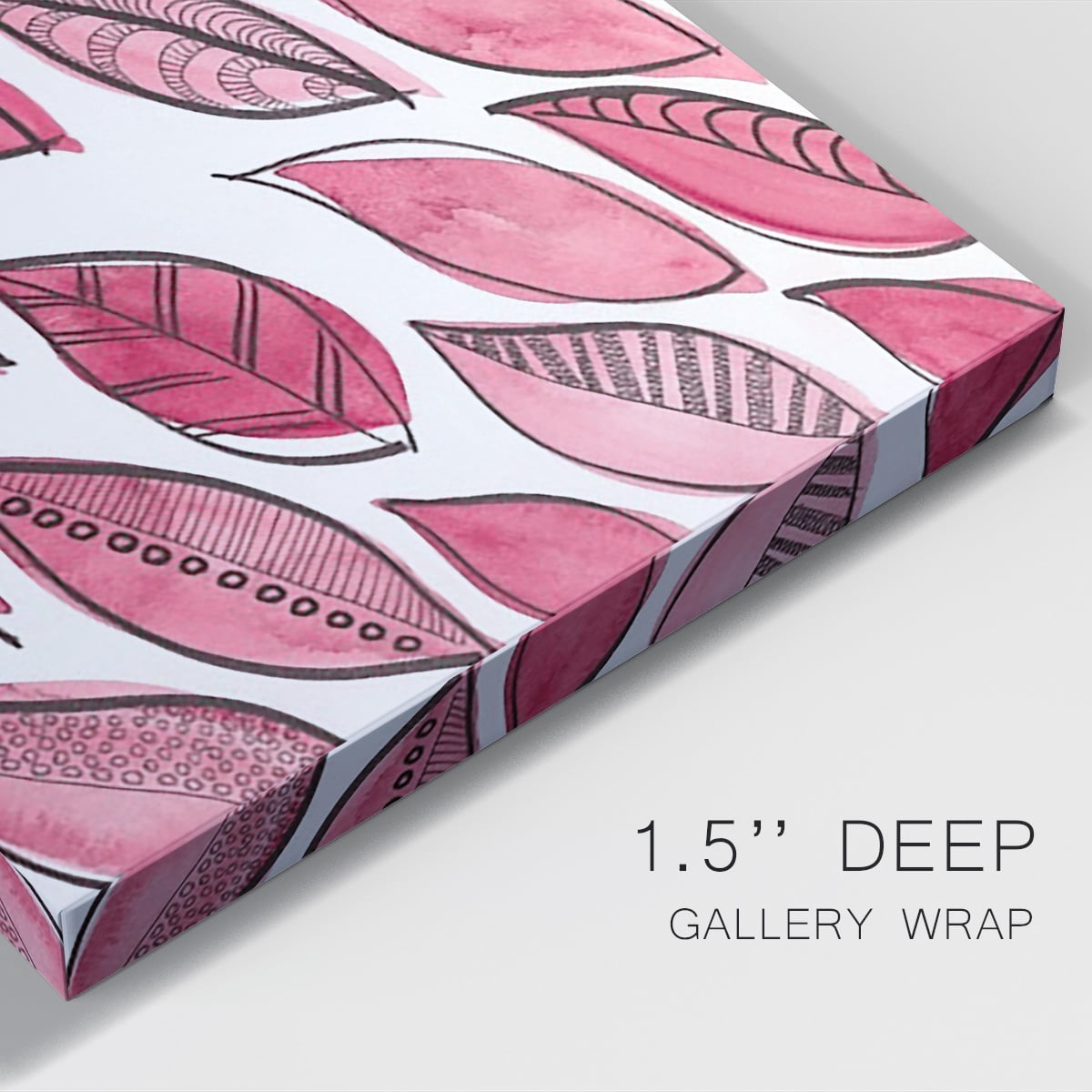 Patterned Leaf Shapes III Premium Gallery Wrapped Canvas - Ready to Hang