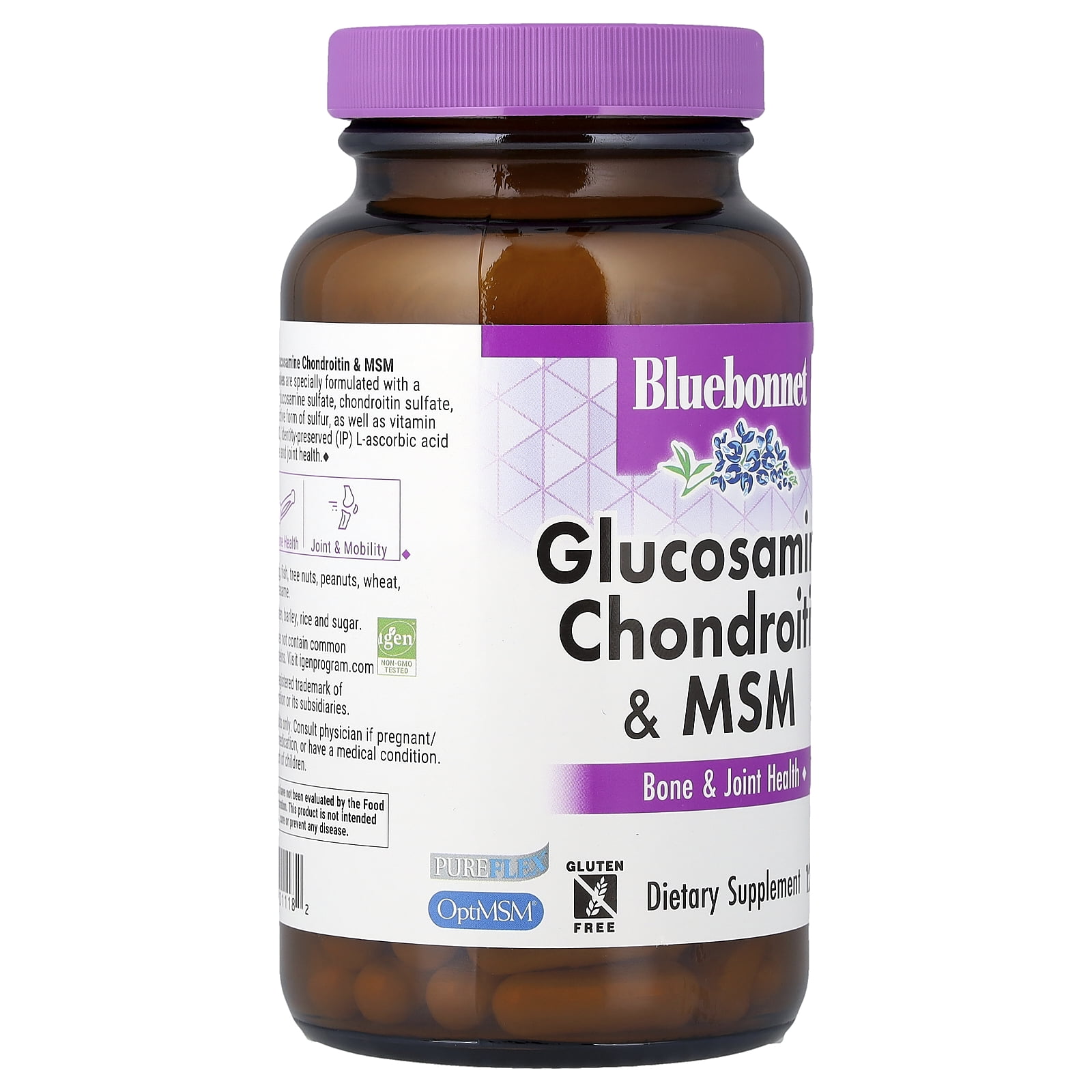 Bluebonnet Glucosamine Chondroitin & MSM, Glucosamine, Bone & Joint Health*, 40 Days
