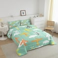 thumbnail image 2 of Airplane Bedding Comforter Sets Full Size,Cartoon Aircrafts Print Comforter Set for Teens ,Cute Flying Plane Bedding Kawaii Planes Clouds Duvet Insert Airplane Decor Room,Green, 2 of 6