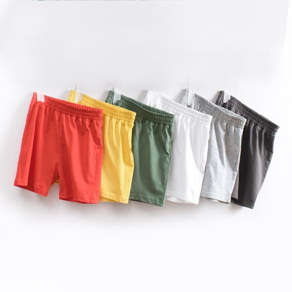 WUANDIXFA Boys Shorts Toddler Summer Casual Loose Fit Trendy High Elastic Waist Shorts with Pockets Kids Clothes (White, 2-3 Years)
