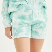 Girls 7-16 Limited Too Cozy Tie-Dye Waffle Short Color: Emerald Size: MEDIUM