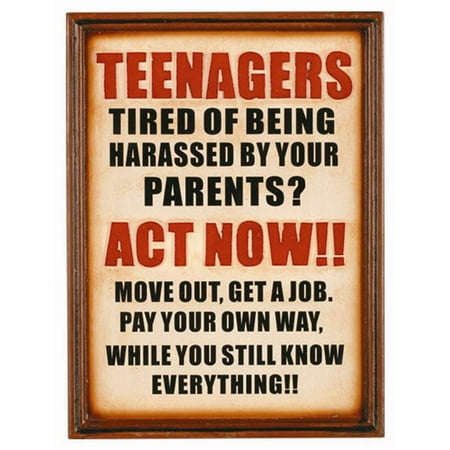 framed patio sign teenagers act now walmart com