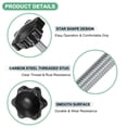 thumbnail image 2 of Uxcell 6-Pack Star Clamping Knobs, M8x50mm Hand Tightening Screws Handle 38mm, 2 of 7
