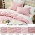 thumbnail image 5 of Simple&Opulence Linen Duvet Cover - Linen Cotton Blend 3 Pieces Bedding Set, 1 Duvet Cover 104 x 92 Inches and 2 Pillowcase- Solid Color Collection , Soft & Cozy ,Cooling Bedding-Pale Pink, King, 5 of 8