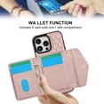 thumbnail image 7 of Compatible with iPhone 16 Pro max Wallet Case for Women Crossbody Phone Case PU Leather Zipper Handbag Wrist Strap Cover Credit Card Holder,for Apple 16 Pro,Cell Phone Cases, 7 of 7