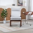 thumbnail image 2 of Rocking Chair, Accent Chair Armchair with Solid Wood Base, High Backrest, Padded Seat, Glider Rocking Chair, 2 of 8