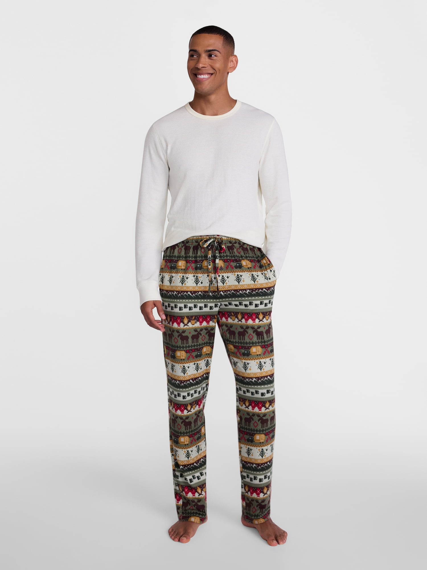 Men's Christmas Print Fleece Sleep Pants from Holiday Time, Sizes S-2XL