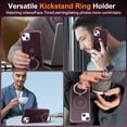 thumbnail image 5 of Casetego for iPhone 13/iPhone 14 Magnetic Case,with Stand [Compatible with Magsafe],Full Body Protective Cover Slim Shockproof 6.1" Phone Case,Wine Red, 5 of 7