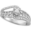 1/5 Carat T.W. Diamond Promise Ring in Sterling Silver with Hamilton Plating