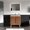 White+Walnut, variant on 30-Inch Striped Walnut Bathroom Vanity with Sink - Freestanding or Wall-Mounted Modern Cabinet for Space-Saving Storage & Easy Assembly