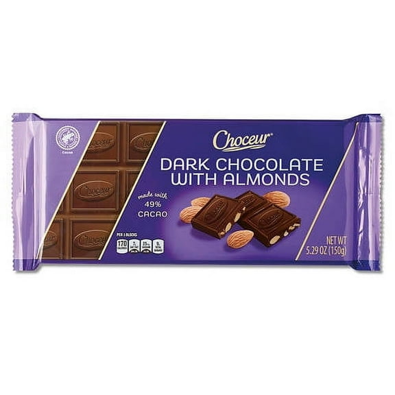 Dark Chocolate Almond Bar, 5.29 oz- Pack of 3