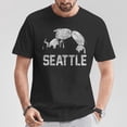 thumbnail image 2 of Soccer City Of Seattle Skyline Cool Team T-Shirt – Vintage Graphic Tee for Men and Women, Casual Sports Fan Shirt, Cotton Short Sleeve Top, Seattle Soccer Supporter Gift, 2 of 3