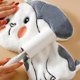thumbnail image 5 of Toalla de baño para perros MACHAO lana coralina gris, 5 of 5