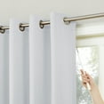 thumbnail image 2 of Sun Zero Conrad Extra-Wide Blackout Sliding Patio Door Curtain Panel, White, 100X84, 100"X84", Dove White, 2 of 7