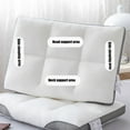 thumbnail image 4 of InsCrazy Pillows for Sleeping Queen Size, Hotel Grade Pillow Cotton Zoned Massage Pillow Soft and Supportive Feather Mattress for Side and Back Sleepers 19" x 30", 4 of 8