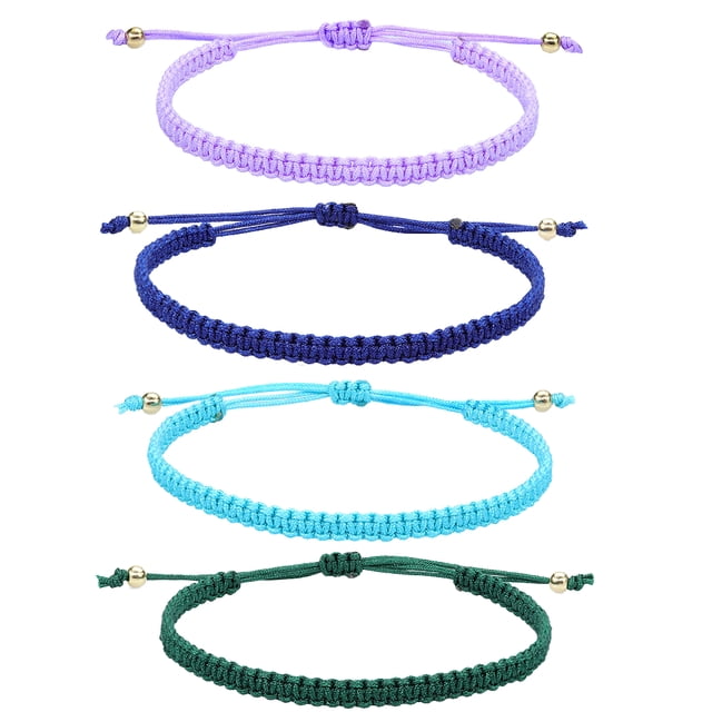 4 pulseras ajustables para mujer, accesorios de joyería para mujeres y adolescentes, buena suerte. MFZFUKR BST3002771-4