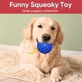 thumbnail image 2 of Petbobi Dog Squeaky Balls, Dog Toys for Aggressive Chewers Natural Rubber Interactive Dog Toy Ball for Medium Large Dog, Blue, 2 of 7