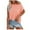 Pink, variant on asdoklhq Juniors Plus Tops & T-Shirts,Women Casual loose Solid Color Chest pocket Short-Sleeve Blouse Tops T-Shirt