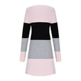 thumbnail image 5 of UYISJ Women's Cardigan Sweaters Open Front Long Sleeve Cardigan Dressy Casual Trendy Lightweight Color Blocked Tops Pink XXL, 5 of 7