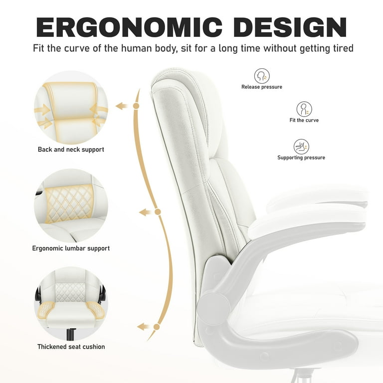Coolhut Office Chair, Ergonomic High Back Executive Leather Chair