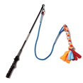 thumbnail image 1 of Interactive Flirt Pole Toy for Dogs Chase and Tug of War,Durable Teaser Wand with Pet Fleece Rope Lure Toy to Outdoor Exercise & Training for Small Medium Large Dogs, 1 of 6