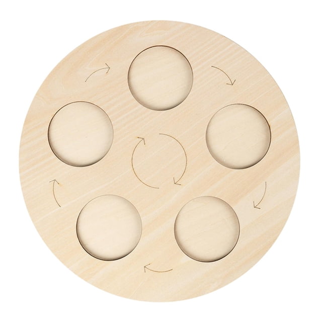 Ayudas para Enseñanza de Vida CUTICAT Juguete Natural Educativo Madera Cinco Cuadrícula