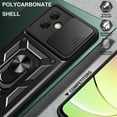 thumbnail image 3 of for Motorola G54 5G Case with Slide Camera Cover for Men, Military Grade Drop Phone Cover Case with Rotate Ring Kickstand for Moto G54 5G SJ Green, 3 of 9