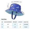 thumbnail image 4 of Baby Sun Hat Print Pattern Reversible Kids Boy Girls Hat UPF 50+ Sun Protection Beach Bucket Hat Wide Brim, 4 of 8