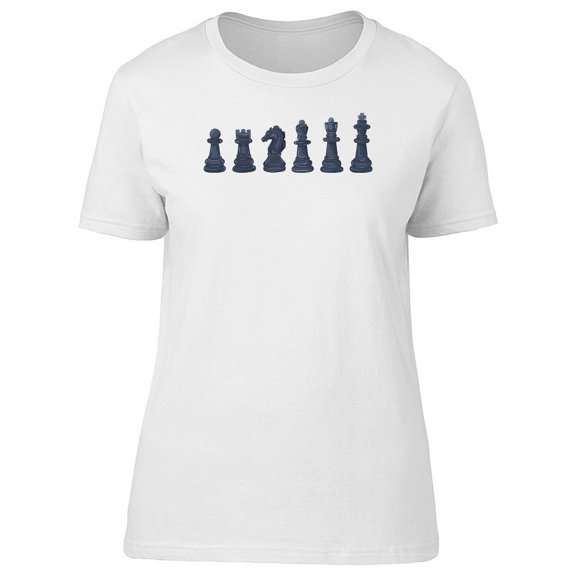 Set Of Black Chess Pieces T-Shirt Women -Image by Shutterstock, Female XX-Large