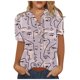thumbnail image 2 of Puntoco camisas para mujer verano Casual algodón Lino manga corta camiseta suelta ajuste botón abajo solapa camisetas blusas casuales Puntoco Puntoco-3933, 2 of 4