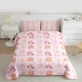 thumbnail image 2 of Homewish Kawaii Magic Unicorn Full Size Comforter Sets, Pink Princess Castle Bedding Comforter Set, Fairy Tale Cartoon Reversible Bedding Sets, Breathable Home Decor, 3-Piece, 2 of 8
