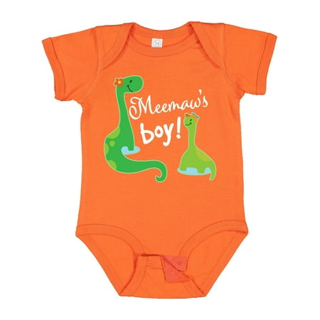 

Inktastic Meemaw Boy Grandson Dinosaur Gift Baby Boy Bodysuit
