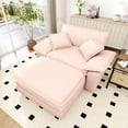 thumbnail image 6 of Lunale Oversized Lounge Chair & Ottoman Set - 48" Cloud Corduroy Accent Armchair for Modern Living/Bedroom, Pink Corduroy, 6 of 8